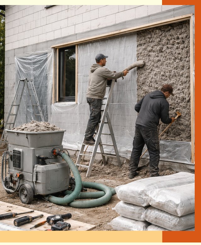 Утепление дома из газобетона эковатой в Волгодонске от 4924 руб./м2 | ТепломастерВгн