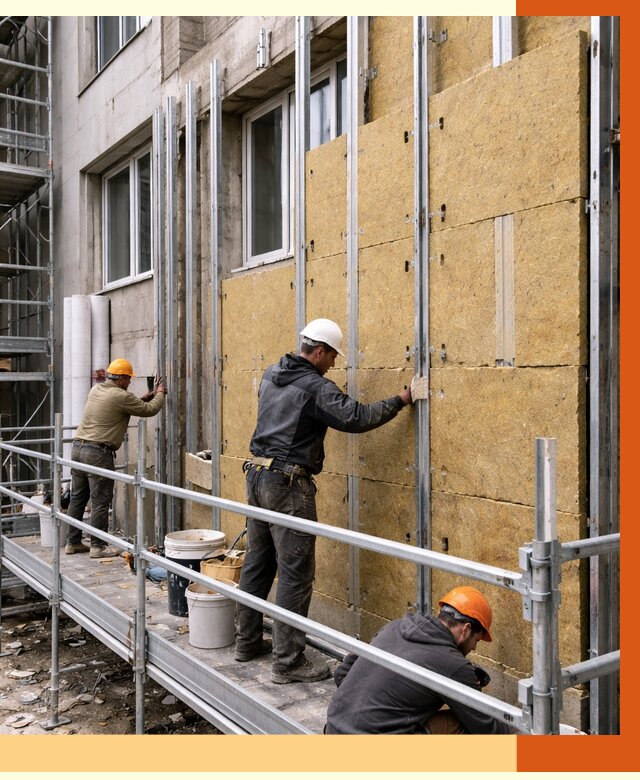 Утепление вентилируемого фасада в Волгодонске от 6128 руб/м2 — монтаж и утепление вентфасад | ТепломастерВгн